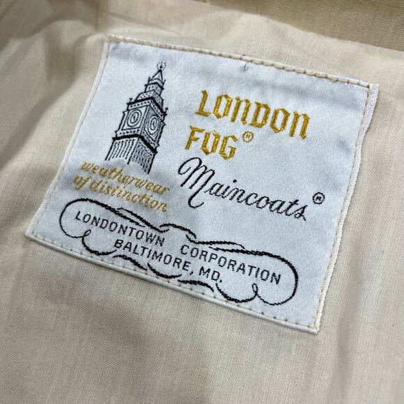 London Fog Trench Coat VTG Sz 10P Tan made in Baltimore Versatile Sophisticated - Picture 7 of 10